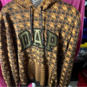 GAP Men's Brown and Tan Patterned Hoodie and pants